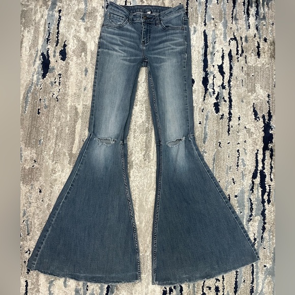 Shyanne Blue Flare Jeans - Picture 1 of 3